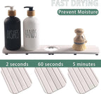 17inch x 4inch Kitchen Sink Faucet Mat, Water Absorbing Stone Faucet Splash - Image 4