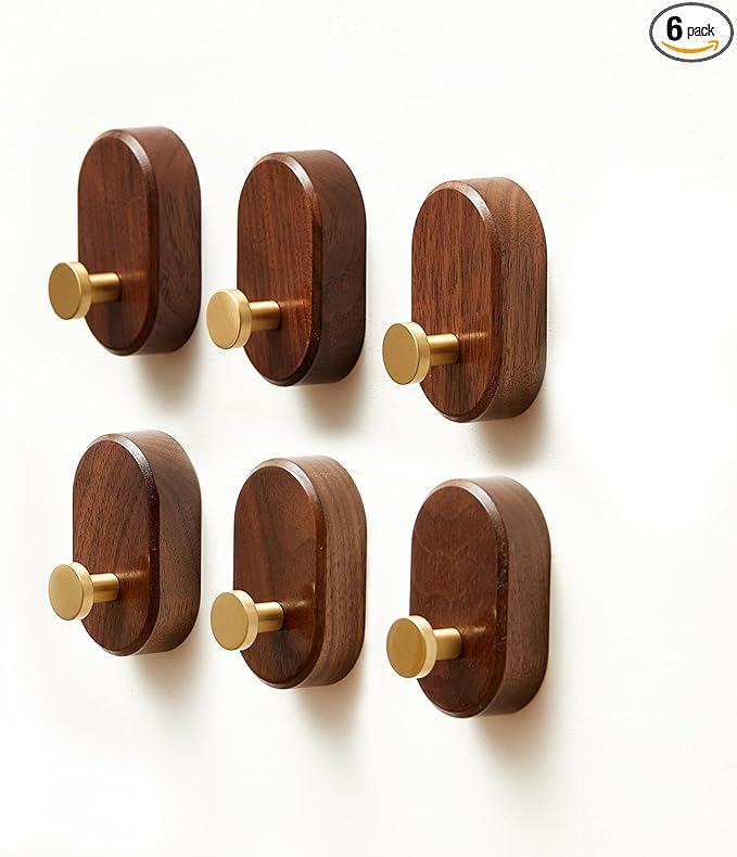 Wood Coat Hooks Wall Mount by Vinoil
