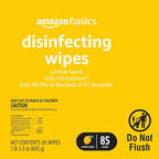 Amazon Basics Disinfecting Wipes, Lemon & Fresh Scent, - Image 3