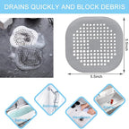 4 Pack Drain Hair Catcher Durable Silicone Hair Stopper Shower Drain Covers - Image 2