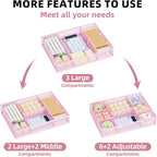 Marbrasse 2 Pack Desk Drawer Organizer, Mesh Drawer Organizer Tray - Image 4