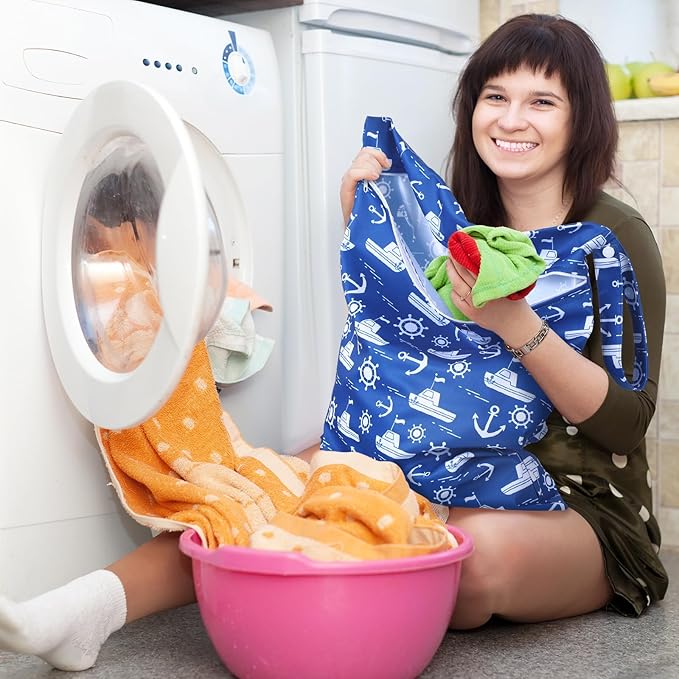Shappy 2 Pcs Large Travel Laundry Bag Washable Waterproof Wet Dry Large Dirty - Image 7