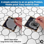 INVIHUG, 50 Pack, Disposable Shower Drain Hair Catcher Mesh Stickers, - Image 7