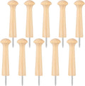 10 Pcs Wooden Shaker Peg Screw-On Solid Wood Hook 3.8 Inch Wooden Pegs Long by Unknown