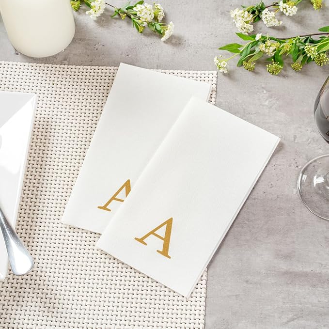 Luxenap 15.8 X 7.9 Inch Linen-Feel Guest Towels, 2000 Lettered Hand Towels - Image 6