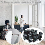 20 PCS Black Door Stop Caps, 0.39 Inch Rubber Tips, Door Stopper Protection - Image 2