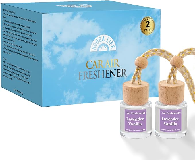 HoogaLife Car Air Freshener Diffuser 2 Pack Hanging Air Freshener Diffuser - Image 6