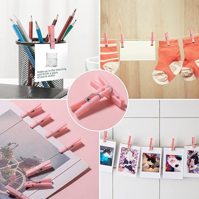 60PCS Baby Shower Clothespin Games Girl Plastic Mini Clothes Pins 1.4 inch - Image 5