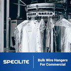 SPECILITE Wire Metal Clothes Hangers Bulk 50 Pack - Image 8