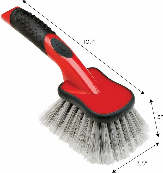 Mothers Car Wash Brush, Wheel and Fender Brush, Short Handle Tire Cleaner - Image 6