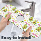 Cute Green Avocado Avocados Kawaii Kitchen Sink Splash Guard Faucet Mat Super - Image 6