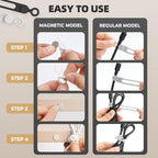 Silicone Cable Ties, Magnetic Data Cable Organizers Reusable Cable Ties Wire - Image 5