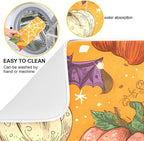 Halloween Colorful Pumpkin Pattern Dish Drying Mat - Image 2