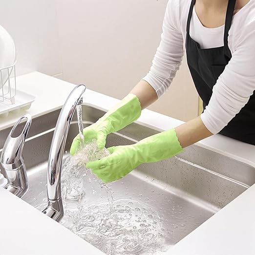 SHOWA 111 Skin-Friendly Dishwashing Gloves, Latex-Free PVC, Reusable - Image 6