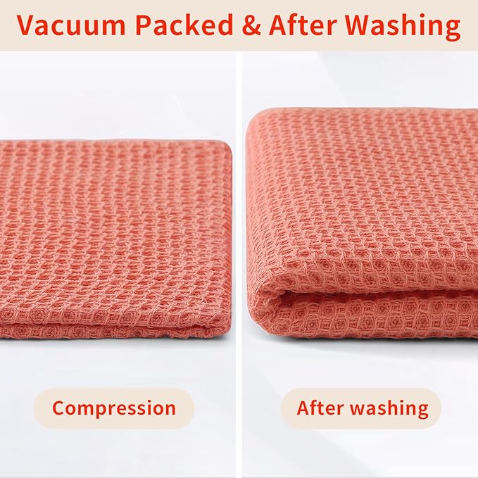 Homaxy 100% Cotton Waffle Weave Kitchen Dish Cloths, Ultra Soft Absorbent Quick - Image 8