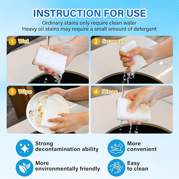 Magic Sponges Cleaning Eraser, Cleaning Supplies - Image 4