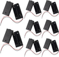 8Pcs 2 AA Battery Holder with Switch, 2X 1.5V AA Battery Holder Case with Wire by AITIAO