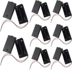 8Pcs 2 AA Battery Holder with Switch, 2X 1.5V AA Battery Holder Case with Wire by AITIAO