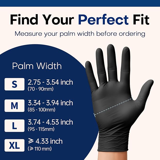 Medical Soft Max™ Black Nitrile Disposable Gloves, Latex-Free & Powder-Free - Image 6