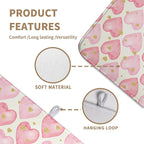 Valentines Dish Drying Mat Valentine Dishes Drying Pad Pink Golden Heart Love - Image 2