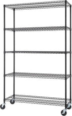 TRINITY 5-Tier Outdoor Wire Shelving Rack, 48in. x 18in. x 72in., Model# NTBTGBK-0975 by TRINITY