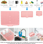 Silicone Dish Drying Mat for Kitchen Counter, Dish Drying Pad, Non-Slip Drain - Image 4