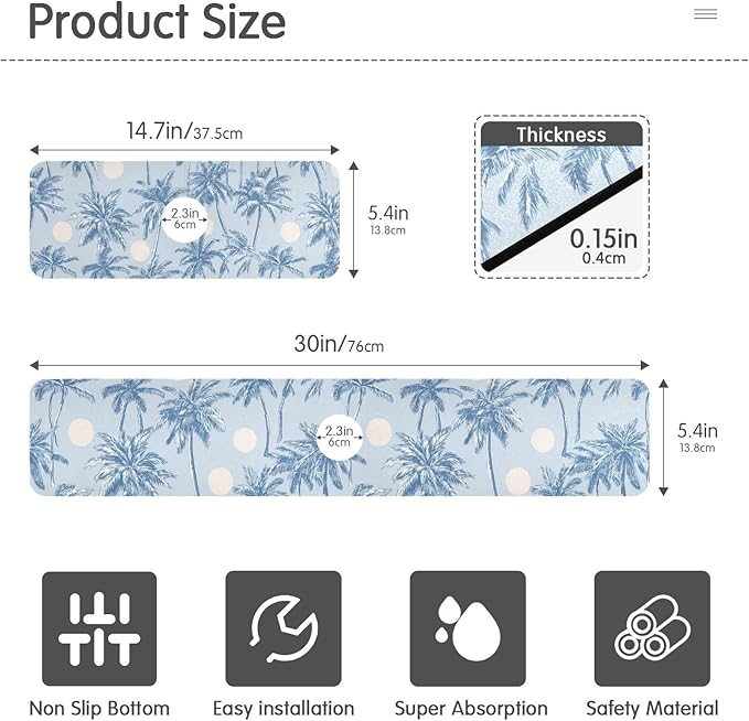 Kitchen Sink Splash Guard 2 PCS 14.7 Inch Sink Faucet Mat Splash Guard - Image 2