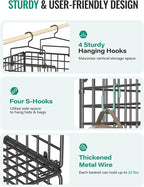 Hanging Closet Organizer, 4 Tier Metal Closet Organizers and Storage - Image 4
