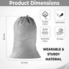 2 Pack - Extra Large Cotton Laundry Bag, Heavy Duty Large Laundry Bags 24 x 36 - Image 6