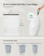 SONGMICS Trash Bags for 12-14.5 Gallon Trash Cans, Pre-Separated, Liner Code - Image 8