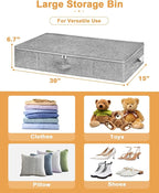 punemi Under Bed Storage, 3 Pack Underbed Storage Container Bags - Image 5