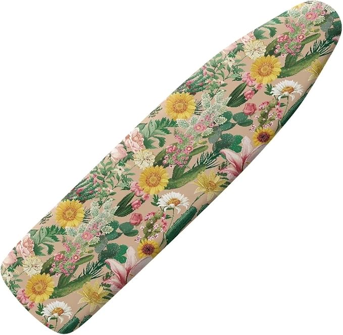 Cactus Ironing Board Cover, Heat Reflective and Stain Resistant 15x54 Thick by Vanideaoty