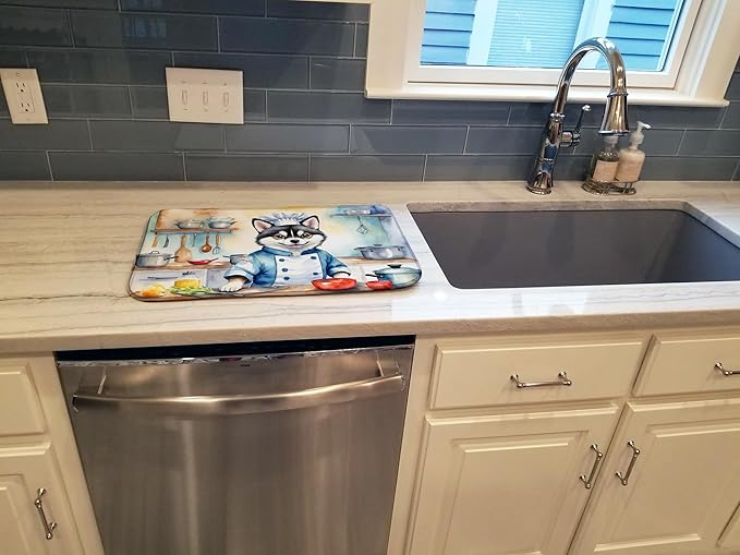 Caroline's Treasures DAC6183DDM Alaskan Klee Kai The Chef Dish Drying Mat - Image 3