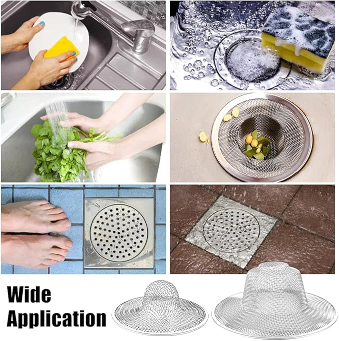 10pcs Mesh Sink Strainer, 2.75" Top/1" Stainless Steel Slop Basket Filter Trap - Image 7