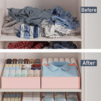 DIMJ Drawer Organizer Clothes Storage- 18 Pack Baby Dresser Organizer - Image 7