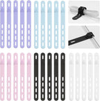 25Pack Silicone Cable Ties, Reusable Cord Organizer by TIKIWIK