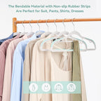 Pack of 30 Coat Hangers, Space-Saving Plastic Clothes Hangers, 0.2 Inches Slim - Image 7