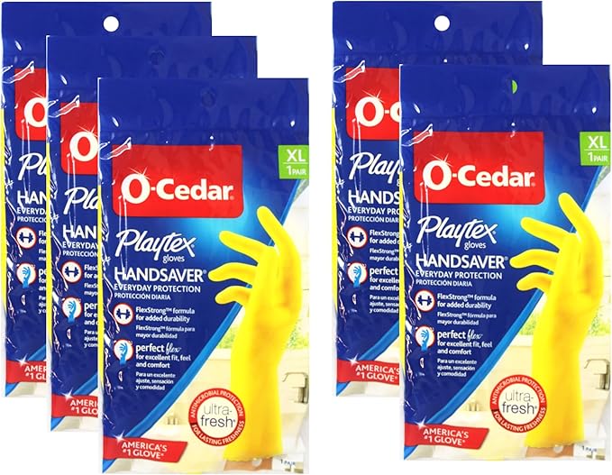 PLAYTEX HandSaver Reuseable Rubber Cleaning Gloves, Everyday Protection - Image 7