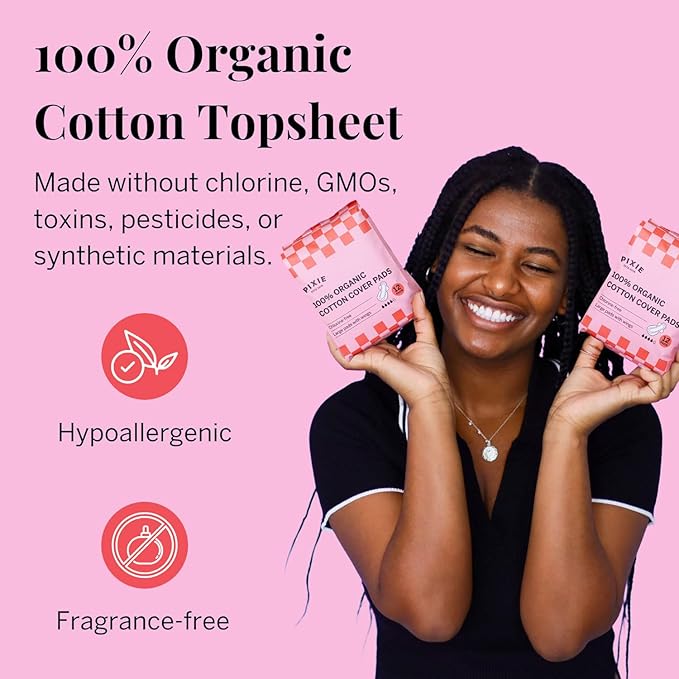 Pixie Organic Cotton Ultra Thin Large Pads - Image 2