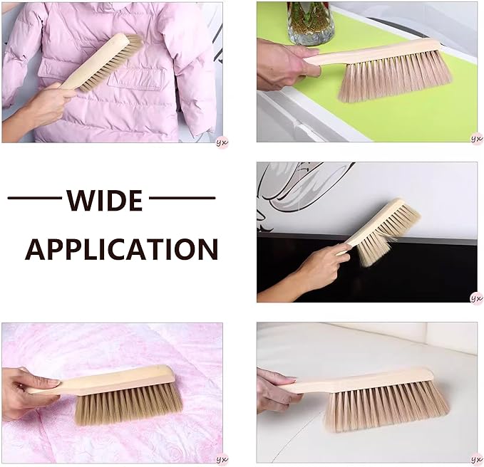 Wooden Bench Brush with Soft Bristles – 2 Pack Wide Table & Counter Dusting - Image 4