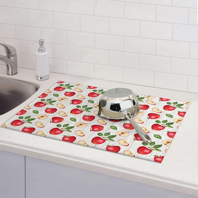 Apple Orchard Wood Grain Dish Drying Mat 18x24 - Image 7