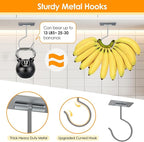 2PCS Self Adhesive Banana Hook Under Cabinet Foldable Banana Hanger Metal Under - Image 7