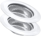 2 Pcs Kitchen Sink Strainer, Stainless Steel Drain Cover, Large Wide Rim 4.5" by SOSUO