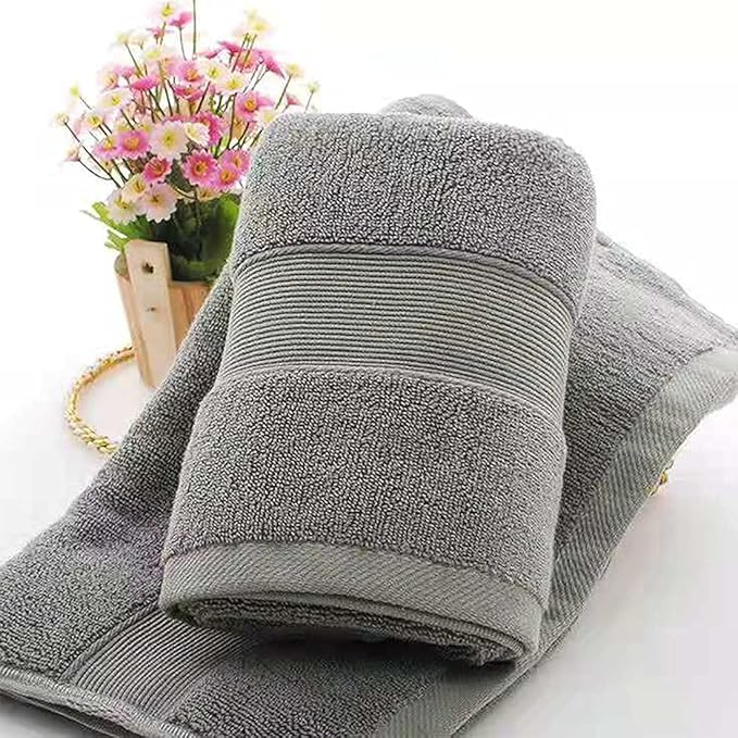 Lchkrep Cotton Hand Towels 2 Pack, Salon Thick Bath Hand Towel, Gym Towel 14" x - Image 2