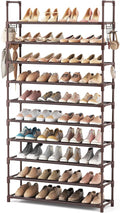 VTRIN 10 Tiers Shoe Rack Tall Large Capacity 50 Pairs Wide Shoe Organizer by VTRIN