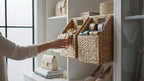 Wicker Hanging Storage Basket, Water Hyacinth Baskets, Wall Decor Hyacinth - Image 2