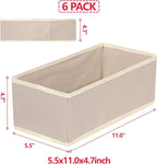 DIOMMELL 6 Pack Foldable Cloth Storage Box Closet Dresser Drawer Organizer - Image 2