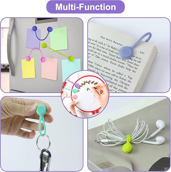 Motiloo Magnetic Cable Ties Silicone Reusable Cord tie - Image 3