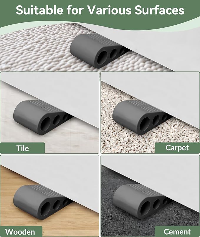 1.9 Inches Heavy Duty Door Stopper, 3 Pack Rubber Door Stop, Door Stoppers - Image 7