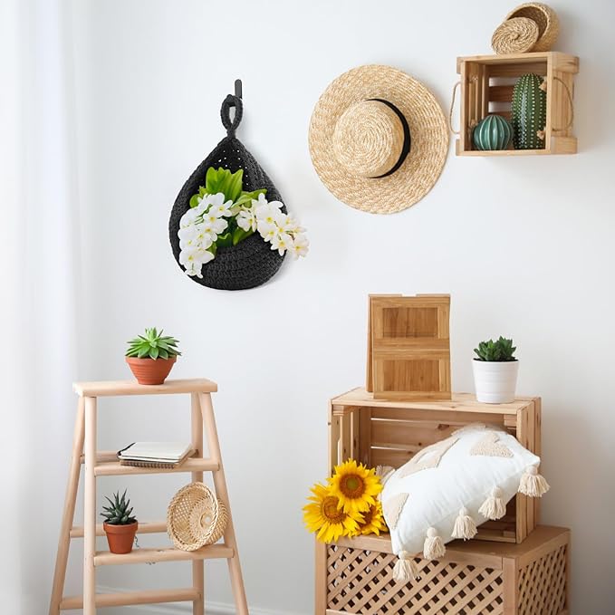 Honeydak Boho Decor Hanging Wall Baskets - Image 6